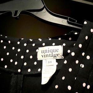 Unique Vintage 1950s polka dot swing dress
